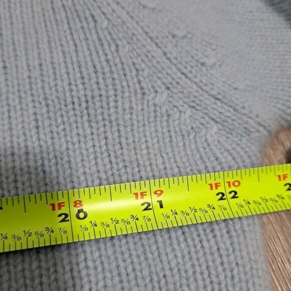 Rosanna Lambswool V Neck Knitwear Long Sleeve Sweater Oversized Small Blu - Picture 12 of 14